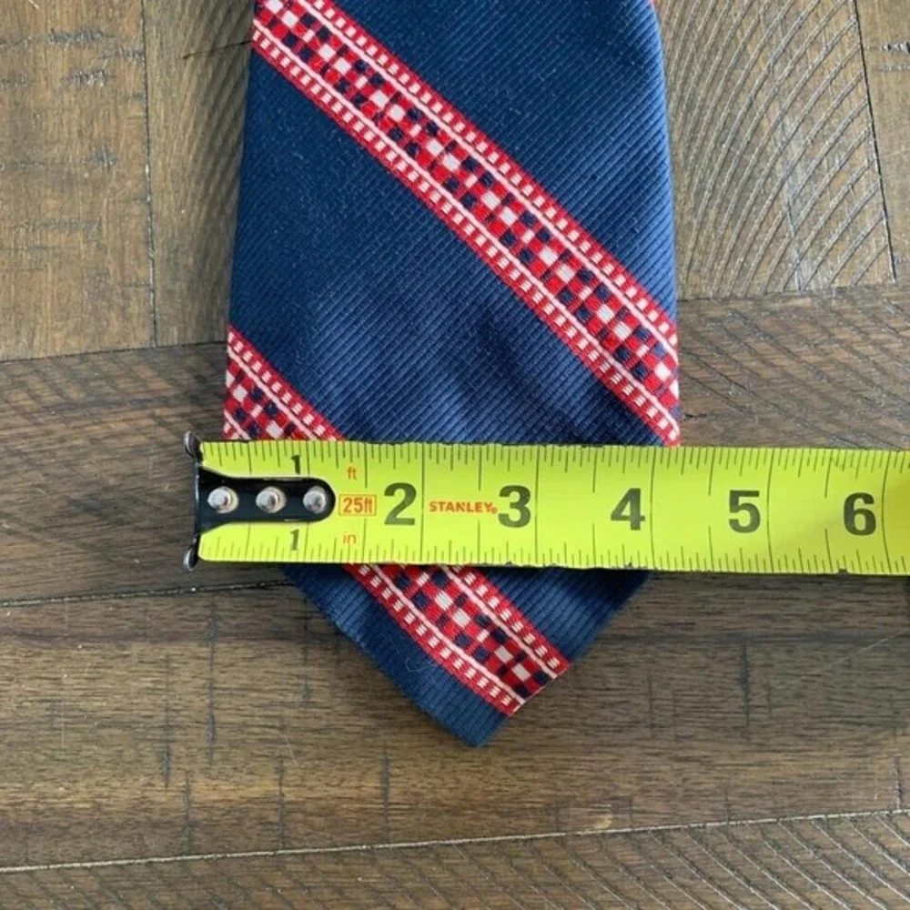 Dunegal Vintage Men's Neck Tie Red White Blue‎ Career Casual Diagonal Stripe
